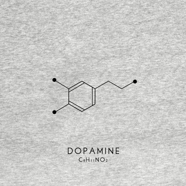 Dopamine Molecular Structure - White by typelab